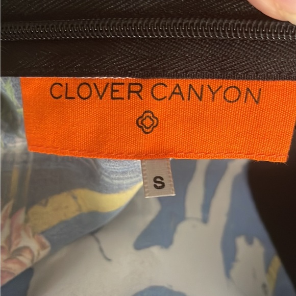 CLOVER CANYON UNICORN & FLORAL PRINT LONG SLEEVE BLOUSE SLIGHTLY SHEER SZ S - Picture 12 of 13